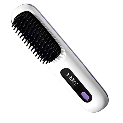 Portable Hair Brush Straightener