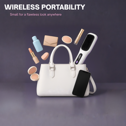 Portable Hair Brush Straightener